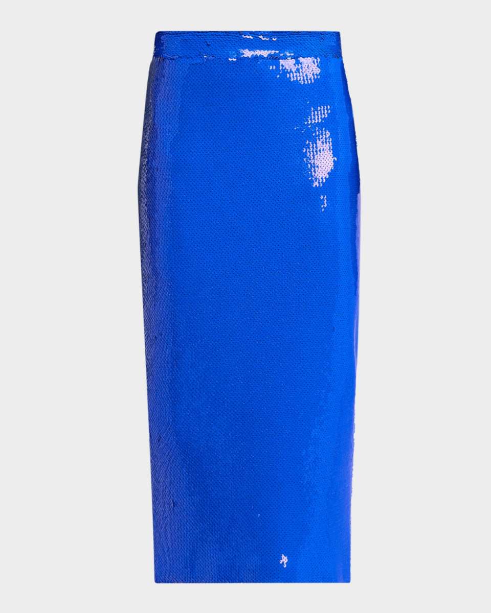 Sequined Midi Pencil Skirt